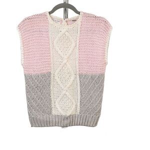Vintage Vest sweater knitted by hand by Margules size M